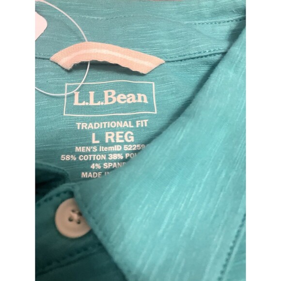 L.L. Bean Men's Lakewashed Performance Shirt Button up Short Sleeve L Reg NEW - Picture 3 of 4